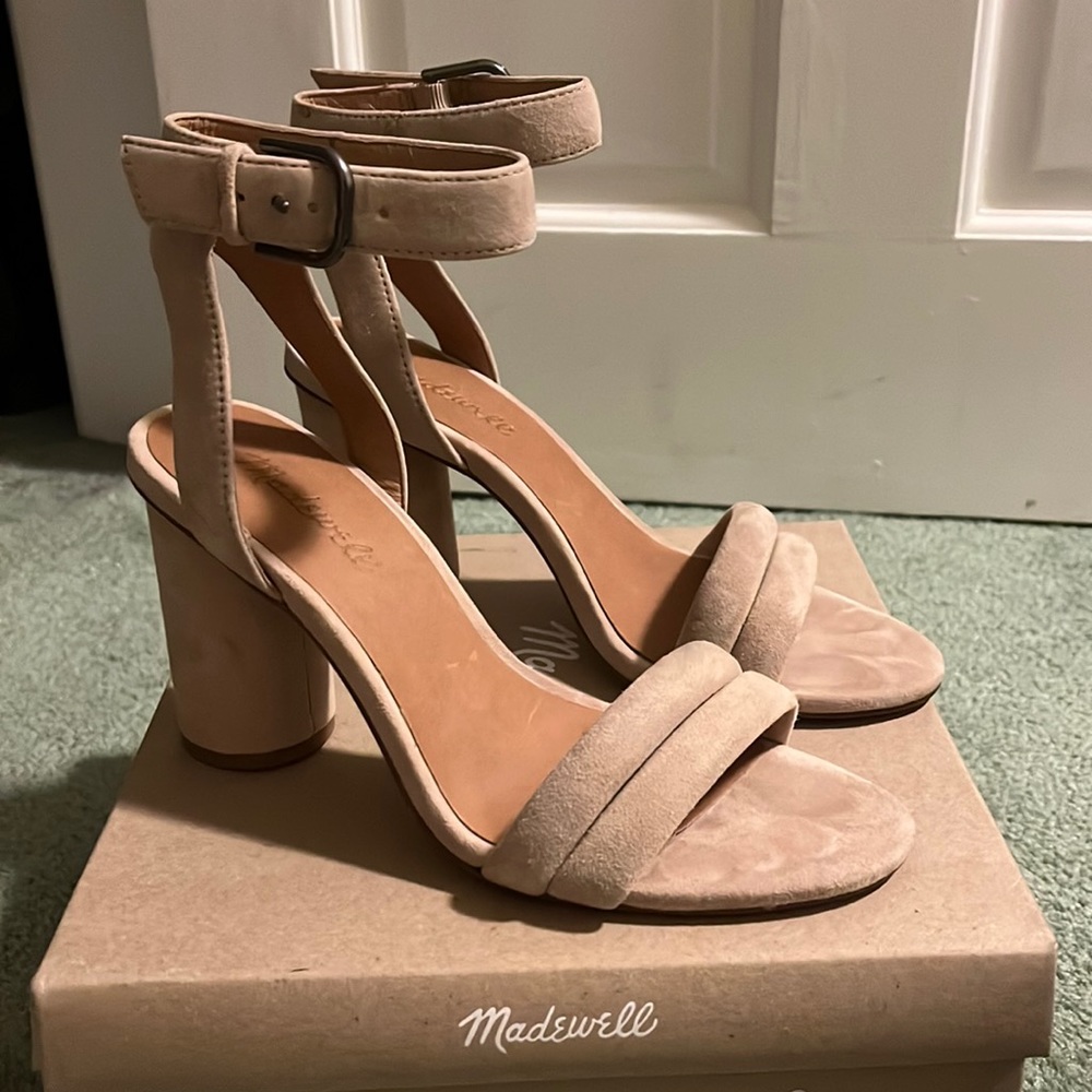 Madewell Heeled Sandals in Color Sand Dune Women’s 7